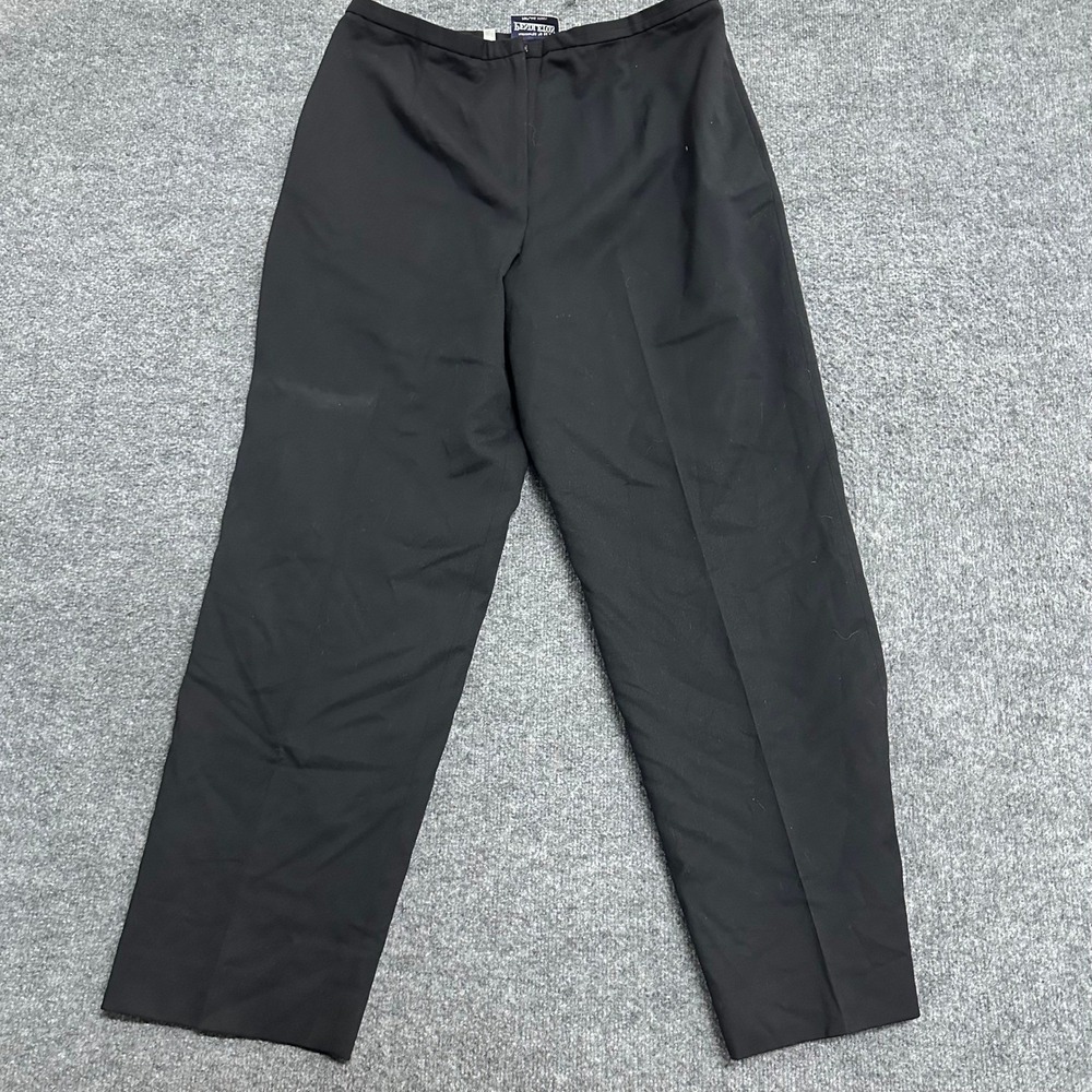 Pendleton Dress Pants Womens Size 18 Black Virgin Wool Stretch Straight Leg Pant